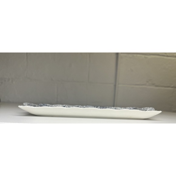 James Kent Staffordshire England Vanity Sandwich Tray Blue Chintz Transferware - Picture 6 of 11